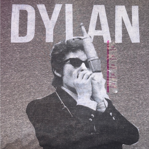 Revolution 45 DYLAN Print Charcoal Gray Graphic T-Shirt Size 2XL NWT - Picture 1 of 6